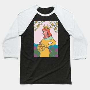 Queen of Pentacles Baseball T-Shirt